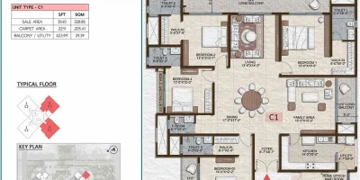 4BHK-Maid-3540-Prestige-Pine-Forest-Whitefield